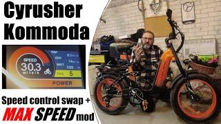 I achieve Max off-road speed on my #cyrusher  Kommoda via derestriction and a Speed controller swap.