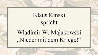 Wladimir W. Majakowski „Nieder mit dem Kriege!“ (1929)