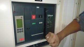 HOW TO TURN ON AND OFF AIR CIRCUIT BREAKER MANUALLY, SPRING CHARGING OF ACB