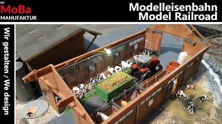 WE DESIGN stables cowsheds horse stalls dung heaps / model train railroad H0/ build Roco layout