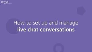 How to set up and manage live chat conversations with Engati