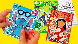 Lilo & Stitch Make a Silly Face Stickers DIY