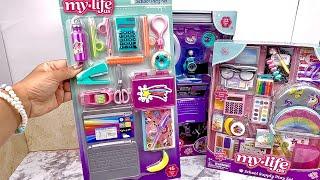 Unboxing & Review Barbie Doll Miniature Back to School supplies, Barbie ,Notebook, Pencil Laptop