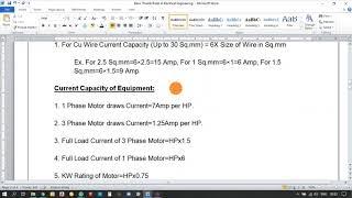 Basic Thumb Rules I Electrical Thumb Rules I Thumb rules for calculation I Thumb rules in Electrical