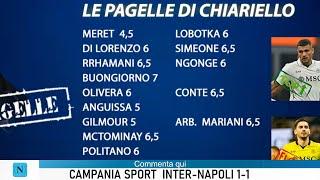 PAGELLE di UMBERTO CHIARIELLO INTER-NAPOLI 1-1 | CAMPANIA SPORT DOMENICA 10 NOVEMBRE 2024 CANALE 21