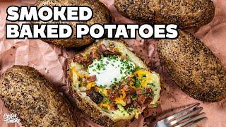 SMOKED BAKED POTATOES  How to Make a Smoked Baked Potato on Pellet Grill