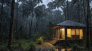 Fall Asleep Instantly With The Sounds Of Rain And Lightning At Night - Relaxation Sounds Of Rain