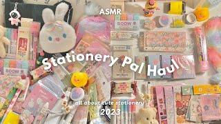 ASMR) Stationery Pal haul 2023  relaxing soundssuper cute stationery essentials for note taking