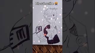 gara drawing with black pen drawing 1 anime 1 naruto #can draw Anime
