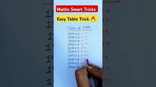 Table of 1999 | Table made easy #maths​ #shorts​  #trending​ #explore #mathematics#trick#shorttrick