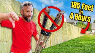 Installing A No Dig Privacy Fence Crazy Fast!