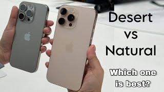 iPhone 16 Pro Desert vs Natural Titanium Color Comparison!