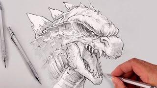 How To Draw Godzilla Evolved | Sketch Saturday