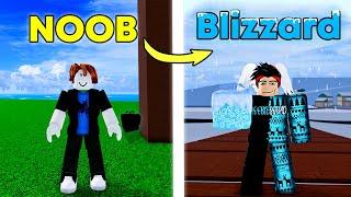 Blox fruits, Noob to Pro using Blizzard Fruit! Pt. 1