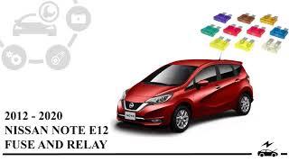 Fuse box diagram Nissan Note E12 2012 - 2020 and relay with assignment and location