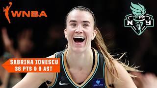 Sabrina Ionescu DROPS PLAYOFF CAREER-HIGH with 36 PTS to help the Liberty advance  | WNBA on ESPN