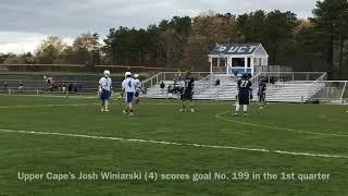 Lacrosse: Upper Cape's Josh Winiarski reaches 200 goals