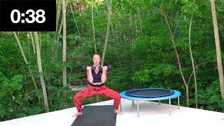 35 mins Intermediate Rebounding & Heavy Weights HIIT on a Bellicon Rebounder