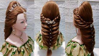 Mermaid Braid Hairstyle|Ponytail hairstyle girl|Lace Braid Ponytail|LK Hairstyle @LKHairstyle