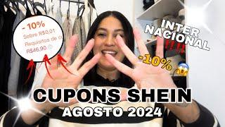 10 CUPONS DA SHEIN PARA USAR EM AGOSTO DE 2024