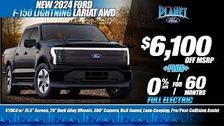 New 2024 Ford F-150 Lightning EV | $6,100 OFF +PLUS+ 0% APR for 60m | Ford Dealer in Dallas, TX