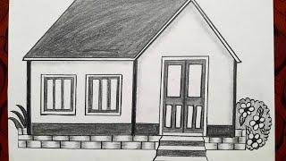 House Drawing | Natural Drawing | Drawing Pictures | Pencil Drawing | Ghar Ka Drawing Kaise Banaen