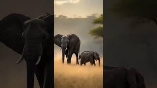 Mother elephant with baby #ai #funny #cute #cuteanimals #animation #cartoon #shorts