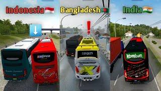 Indian vs Indonesian vs Bangladeshi Bus Drivers॥Bussid Version