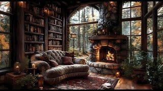   Cozy Cabin Vibes: Rain and Fire Ambience - Atmosphere for Relaxtion