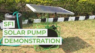 Demonstration of Futurepump's SF1 - The Self Contained Solar Powered Water Pump!