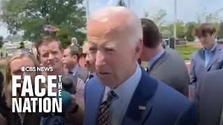 Biden says he's "feeling good" after first public remarks since cancer diagnosis