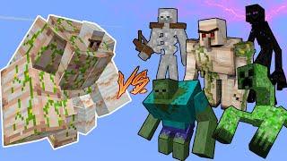 Giant Iron Golem PE Vs. Mutant Monsters in Minecraft