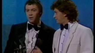 THE PROFESSIONALS: MARTIN SHAW AND LEWIS COLLINS ACCEPT THE TV TIMES TOP TEN AWARD 1981