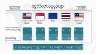 နိုဝင်ဘာလ ၁၃ ရက်နေ့ ၊ ညနေ ၅ နာရီထိ နောက်ဆုံးရ ရွှေစျေး၊ ငွေစျေး၊ စက်သုံးဆီစျေး၊ စားအုန်းဆီစျေးများ