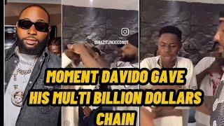 Moment Davido Gave his Billionaire Dollars Chain To Javis & Peller.