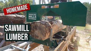 Woodland Mills Portable Sawmill, Sawing Logs Into Board and Batten Siding for The Wood Shop.