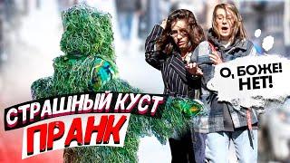 ОЧЕНЬ СТРАШНЫЙ КУСТ ПРАНК БУШМЭН / Реакция девушек на розыгрыш Bushman Prank