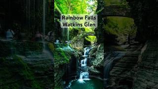 Rainbow Falls in Watkins Glen #waterfall #travel #hiking #newyork #outdoors #park #ytshort