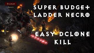 Super Budget LADDER Necro kills UBER Diablo Dclone Spawn Diablo 2 Resurrected Necromancer Patch 2.4