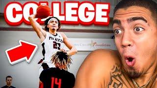 6'8" BIG GUARD!! Reacting To My College Basketball Highlights...