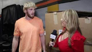 LOGAN PAUL TROLLS REPORTER ADRIANA JIMENEZ ON RYAN GARCIA FIGHT NIGHT