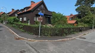 Gothenburg Sweden walk arund Landala egnahem  Landala own home on a summer day 4k