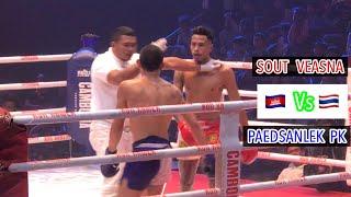 SOTH VEASNA  VS  PAEDSANLEK PK SAENCHAI KUN KHMER AND MUAY THAI FIGHTER K.O WEIGHT143.3