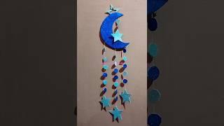 glitter moon wall hanging craft#moon wall hanging #shahina parveen craft diy #youtube shortsvideo.