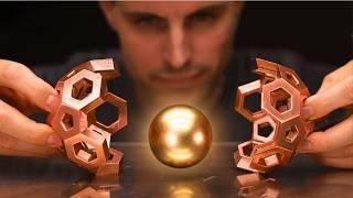 HUGE Magnet VS Copper Sphere - Defying Gravity- Will a Neodymium Magnet Float Inside?