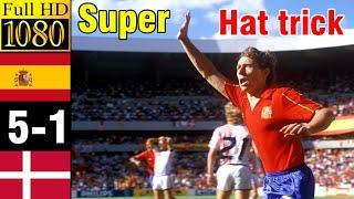 Spain 5-1 Denmark world cup 1986 | Full highlight | 1080p HD - Butragueño