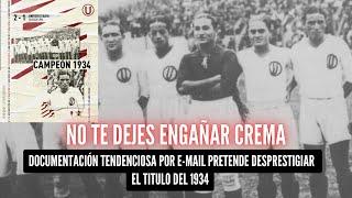 NO TE DEJES ENGAÑAR CREMA, EL TITULO DEL 1934 TIENE UN SOLO DUEÑO.