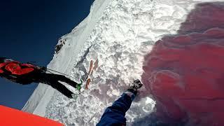 SLAB AVALANCHE!!! (POV):  Heli-skiing in Colorado backcountry (San Juan Mountains, CO)