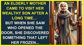 AN ELDERLY MOTHER VISITED HER WEALTHY SON… BUT WHEN SHE OPENED THE DOOR, SHE DISCOVERED SOMETHING...