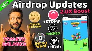 Tomarket New 2.0X Boost Airdrop | Tomato Balance Removed | Check Memefi Tokens | Goats Airdrop